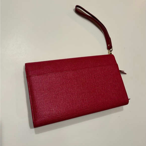 Cole Haan leather wristlet clutch with provided sling - Picture 5 of 13